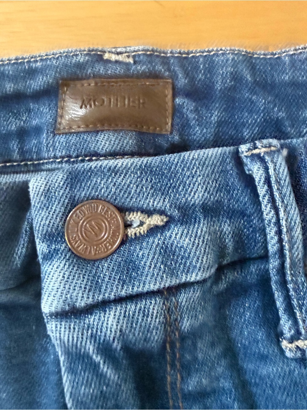 MOTHER Flared Wide-Leg Jeans - Blue Denim - Picture 3 of 4